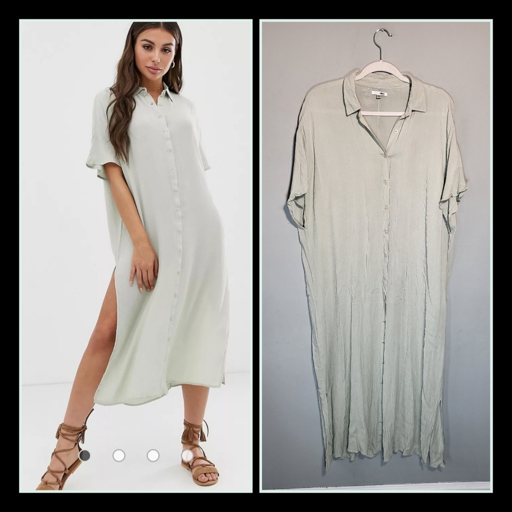 AMUSE SOCIETY Dress | Size M/L | Light Gauzy | Summer Midi | Lagenlook Layer